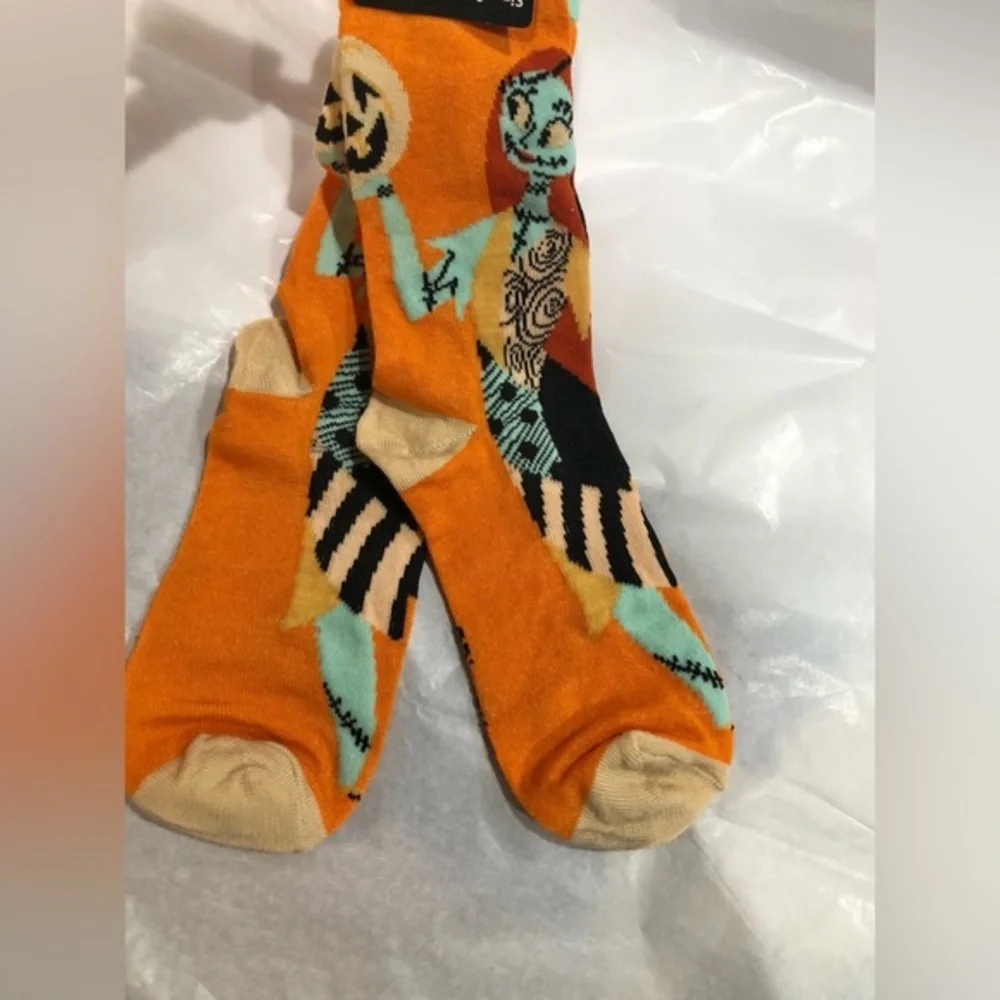 Disney’s Tim Burton’s Nightmare on before Christmas orange halloween‎ socks new